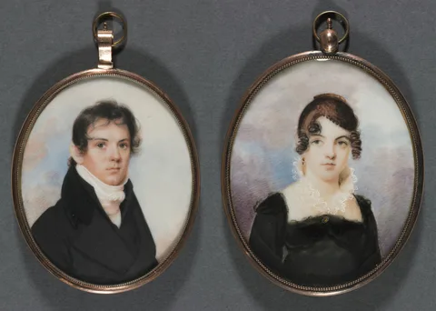Anson Dickinson, Pair of Portrait Miniatures