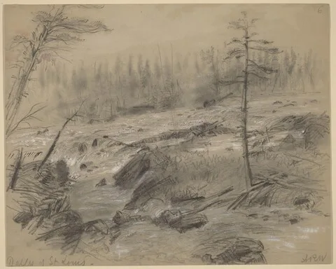 Alfred Waud, The Dalles of St. Louis
