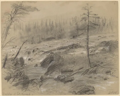 Alfred Waud, The Dalles of St. Louis