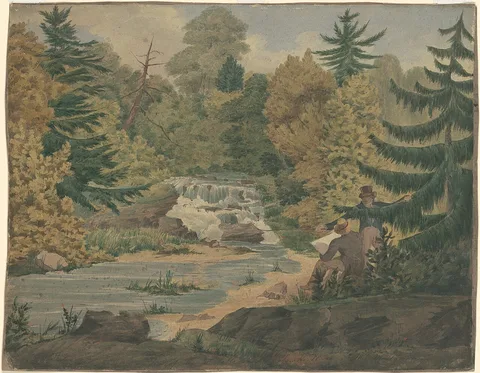 John Rubens Smith, View of the Second Falls on the Sawkill River