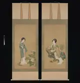 Gen Ki, Yanji with Orchids and Yang Guifei with Peonies