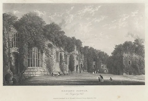 William Westall, Raglan Castle, the Banqueting Hall