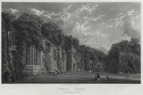 William Westall, Raglan Castle, the Banqueting Hall