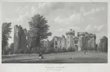 William Westall, Raglan Castle, from the entrance gate