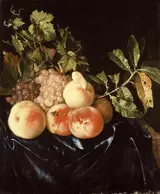 Willem Frederiksz van Royen, Still-Life of Peaches and Grapes