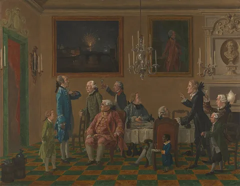 Thomas Patch, British Gentlemen at Sir Horace Mann's Home in Florence