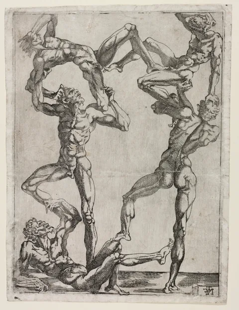 Juste de Juste, Pyramid of Five Men