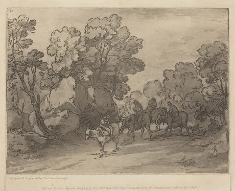 Josiah Boydell, Wooded Landscape with Riders