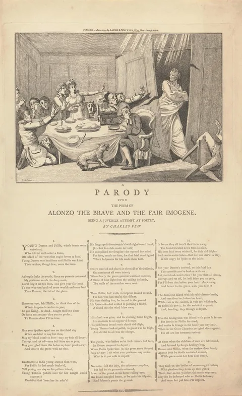 John Eckstein, A Parody upon the Poem of Alonzo the Brave and the Fair Imogene