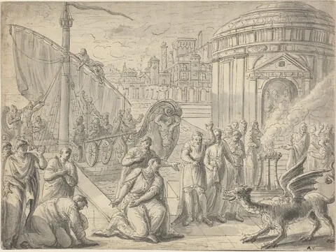 François Boitard, The Arrival of Aesculapius in Rome