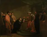 Constantinus Fidelio Coene, Peter Paul Rubens Accepting a Sword from Charles I of England