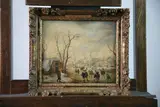 Anthonie Verstraelen, Winter Scene with Ice Skaters