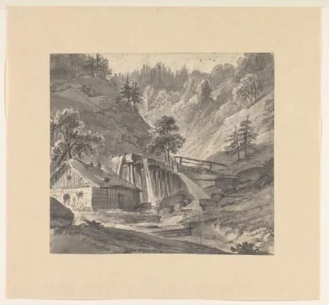 Angelo Quaglio the Elder, Waterval in de bergen