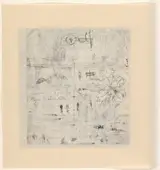 Angelo Quaglio the Elder, Schetsblad met notities en krabbels