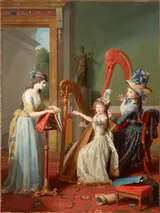 Jean-Antoine-Théodore Giroust, The Harp Lesson