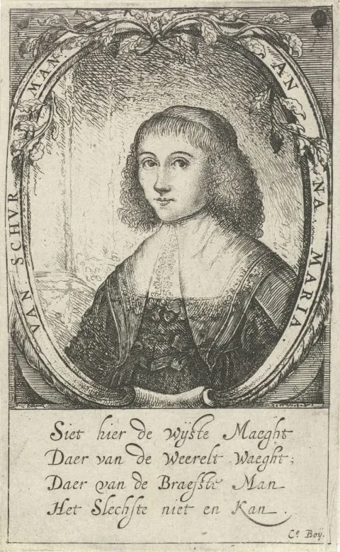 Paulus Lesire, Portret van Anna Maria van Schurman