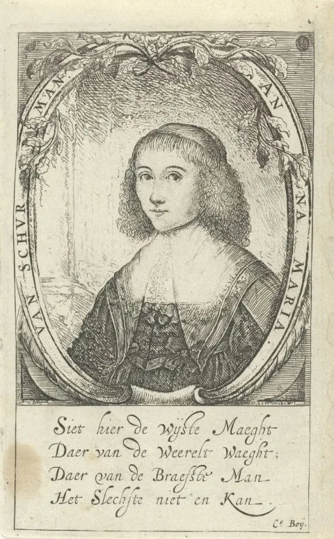 Paulus Lesire, Portret van Anna Maria van Schurman