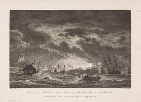 Nicolas Ozanne, Attaque générale par terre et par mer de Rio-Janeyro, prise d´Assaut pendant un violent Orage le 21 Septembre 1711