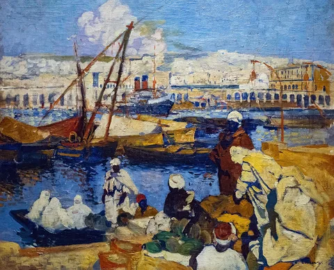 Léon Cauvy, Embarquement au port d'Alger