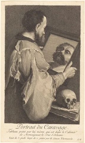 Henri Simon Thomassin, Portrait du Caravage (Portrait of Caravaggio)