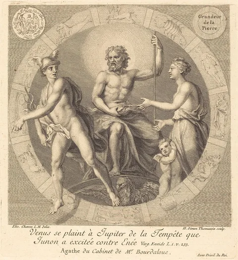Henri Simon Thomassin, Venus se plaint a Jupiter de la tempete que Junon a excitee contre Enee