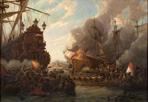 Pieter Cornelis Dommersen, De Ruyter's Raid on the English Ships off Chatham, Kent