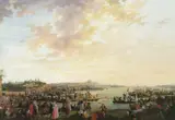 Charles Eschard, Vue de Marseille : Joute et fête sur l'eau