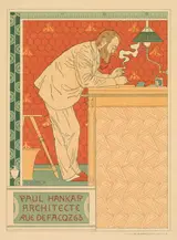 Adolphe Crespin, Les Maitres de l'Affiche, Pl. 91: Paul Hankar, Architecte rue defacqz 63