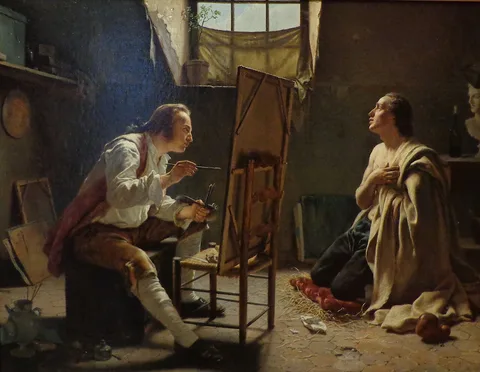 Jean Alphonse Roehn, The Painter and his Model