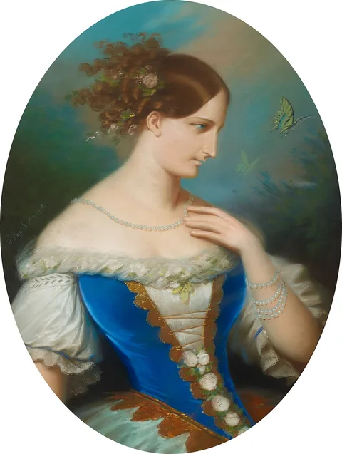 Édouard Pingret, Portrait of the ballerina Adèle Monplaisir