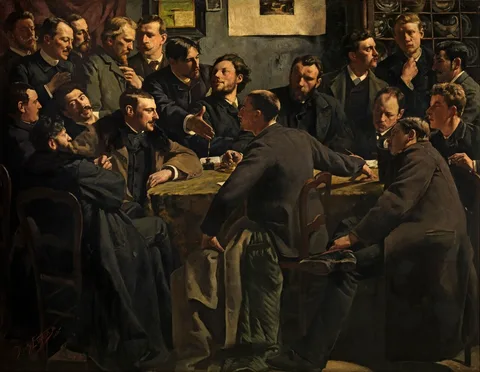 Henry Luyten, A Session of the Art Society 'Als Ik Kan'