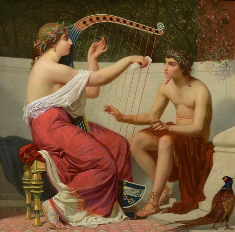 Auguste Alexandre Hirsch, Calliope teaches Music to the young Orpheus