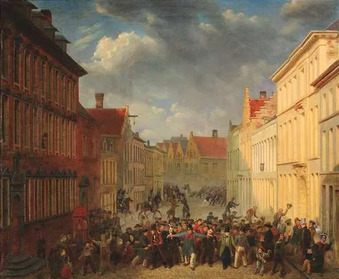 Jacob Verreyt, Arrest of the Orangist brothers C.J. and E.J. Geelhand della Faille in Antwerp on 21 May 1833.
