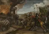 Juan de la Corte, Battle of Gascona and battery in a castle