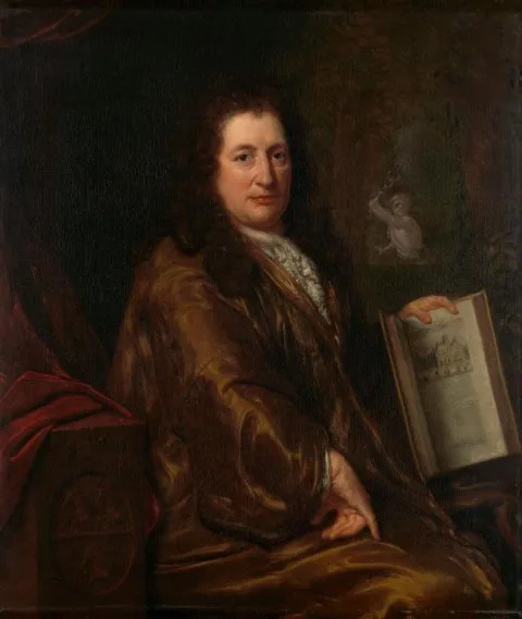 David van der Plas, Portrait of Caspar Commelin, bookseller, newspaper publisher and author of the official history of Amsterdam 'Beschrijvinghe van Amsterdam'of 1693