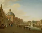 Paulus Constantijn la Fargue, The Docking Basin in the Barge Canal in Leidschendam