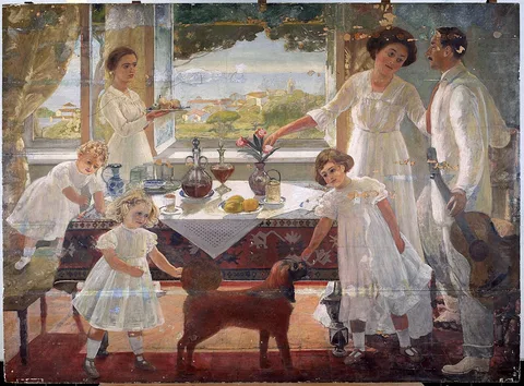 Charles Doudelet, Family Portrait