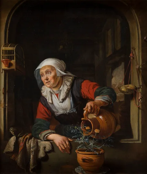 Domenicus van Tol, old woman at window