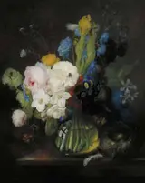 Georges Frédéric Ziesel, Still Life with Flowers