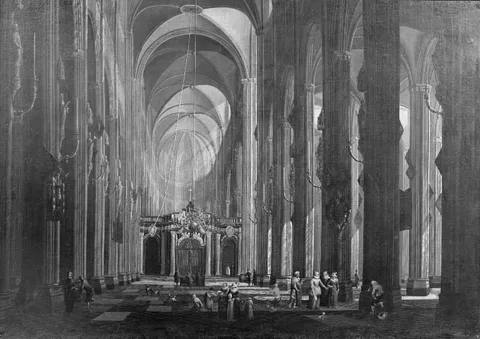 Jacob Balthasar Peeters, Interior of a Five-Aisled Catholic Church