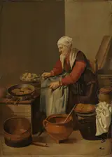 Gerard Donck, Old Woman in her Kitchen