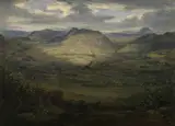 Johann Martin Bernatz, Hilly Landscape; South View of Ankobar