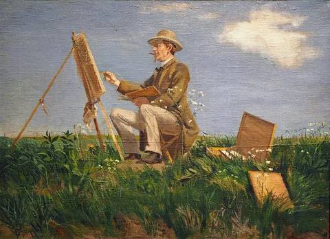 Jacob Nöbbe, Wilhelm Dreesen as open air painter