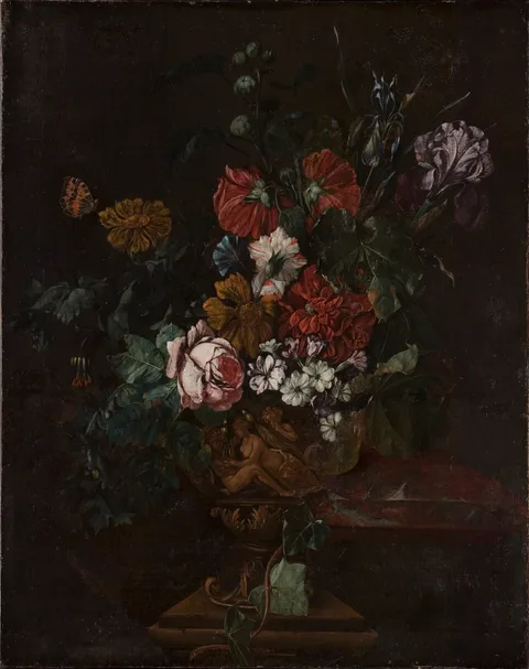 Johann Daniel Preissler, Flowers in a Sculptured Urn