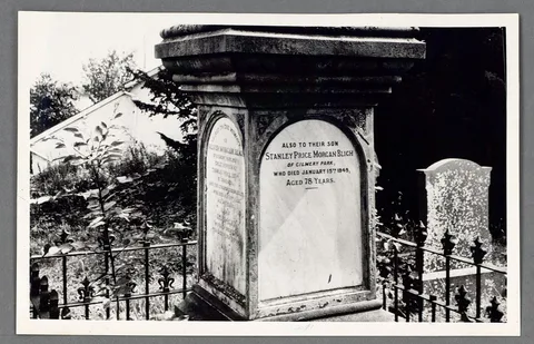 Henry Van der Weyde, Stanley Price Morgan Bligh's gravestone at Llanfechan churchyard