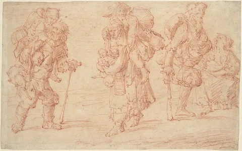 Jacob Weyer, Three Pairs of Beggars with Babies