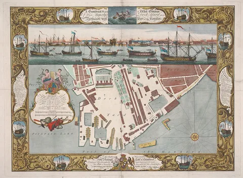 Pierre-Charles Canot, At Portsmouth with part of the Common