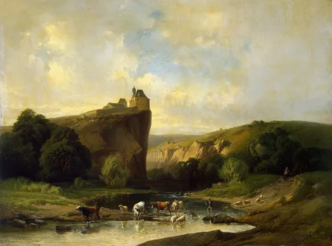 Joseph Quinaux, Landscape with a Herd