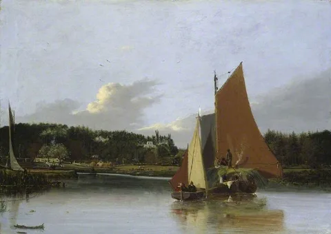 Joseph Stannard, Boats on the Yare near Bramerton, Norfolk