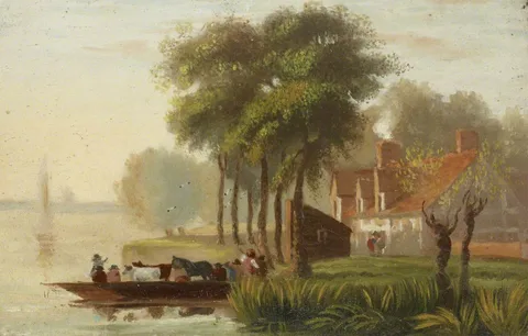 Joseph Stannard, A Ferry Boat with Cattle